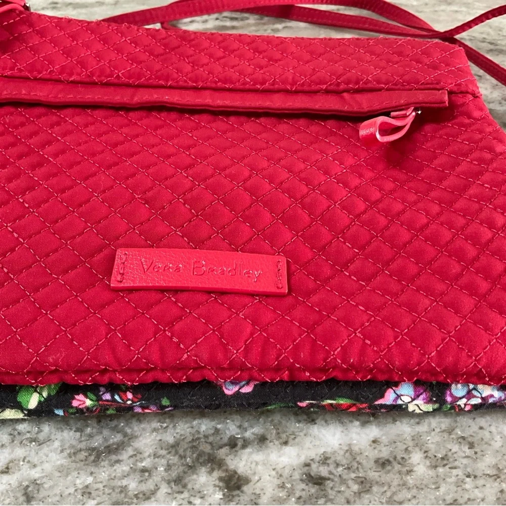 Vera Bradley Winter Berry/Cardinal custom double crossbody bags - Picture 8 of 15